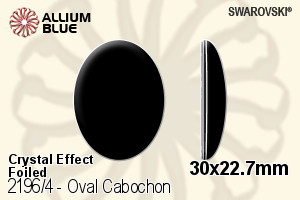 Swarovski Oval Cabochon Flat Back No-Hotfix (2196/4) 30x22.7mm - Crystal Effect With Platinum Foiling - Haga Click en la Imagen para Cerrar