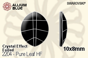 Swarovski Pure Leaf Flat Back Hotfix (2204) 10x8mm - Crystal Effect With Aluminum Foiling - Haga Click en la Imagen para Cerrar