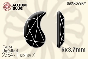 スワロフスキー Paisley X ラインストーン (2364) 6x3.7mm - カラー 裏面にホイル無し - ウインドウを閉じる