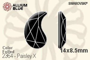 施華洛世奇 Paisley X 平底石 (2364) 14x8.5mm - 顏色 白金水銀底 - 關閉視窗 >> 可點擊圖片