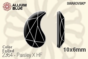 Swarovski Paisley X Flat Back Hotfix (2364) 10x6mm - Color With Aluminum Foiling - Haga Click en la Imagen para Cerrar