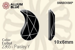 施华洛世奇 Paisley Y 平底石 (2365) 10x6mm - 颜色 白金水银底 - 关闭视窗 >> 可点击图片