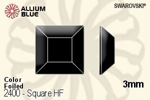 Swarovski Square Flat Back Hotfix (2400) 3mm - Color With Aluminum Foiling - Haga Click en la Imagen para Cerrar