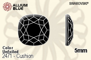 Swarovski Cushion Flat Back No-Hotfix (2471) 5mm - Color Unfoiled - Click Image to Close