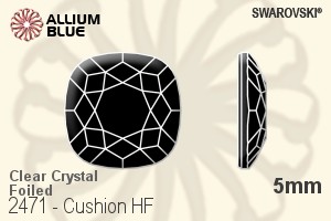 施華洛世奇 Cushion 熨底平底石 (2471) 5mm - 透明白色 鋁質水銀底 - 關閉視窗 >> 可點擊圖片