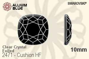Swarovski Cushion Flat Back Hotfix (2471) 10mm - Clear Crystal With Aluminum Foiling - Click Image to Close