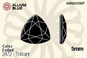 スワロフスキー Trilliant ラインストーン (2472) 5mm - カラー 裏面プラチナフォイル - ウインドウを閉じる