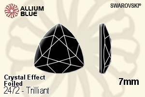 Swarovski Trilliant Flat Back No-Hotfix (2472) 7mm - Crystal Effect With Platinum Foiling - Haga Click en la Imagen para Cerrar