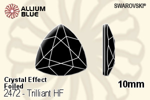スワロフスキー Trilliant ラインストーン ホットフィックス (2472) 10mm - クリスタル エフェクト 裏面アルミニウムフォイル - ウインドウを閉じる