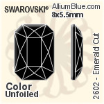 Swarovski Emerald Cut Flat Back No-Hotfix (2602) 8x5.5mm - Color Unfoiled