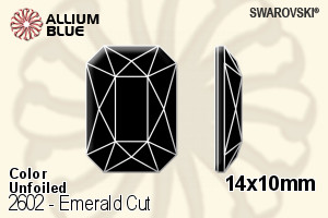 Swarovski Emerald Cut Flat Back No-Hotfix (2602) 14x10mm - Color Unfoiled - Click Image to Close