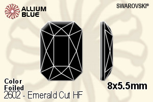 スワロフスキー Emerald カット ラインストーン ホットフィックス (2602) 8x5.5mm - カラー 裏面アルミニウムフォイル - ウインドウを閉じる