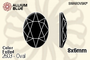 Swarovski Oval Flat Back No-Hotfix (2603) 8x6mm - Color With Platinum Foiling