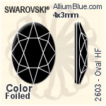 施華洛世奇 橢圓形 熨底平底石 (2603) 4x3mm - 顏色 鋁質水銀底