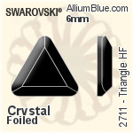 施华洛世奇 Triangle 熨底平底石 (2711) 6mm - 透明白色 铝质水银底