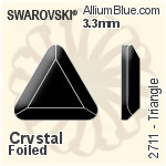 施華洛世奇 Triangle 平底石 (2711) 3.3mm - 透明白色 白金水銀底