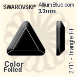 Swarovski Triangle Flat Back Hotfix (2711) 3.3mm - Color With Aluminum Foiling