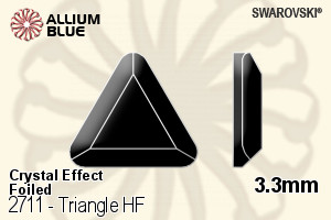 施華洛世奇 Triangle 熨底平底石 (2711) 3.3mm - 白色（半塗層） 鋁質水銀底 - 關閉視窗 >> 可點擊圖片
