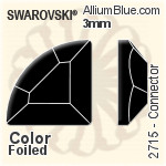 スワロフスキー Connector ラインストーン (2715) 3mm - カラー 裏面プラチナフォイル