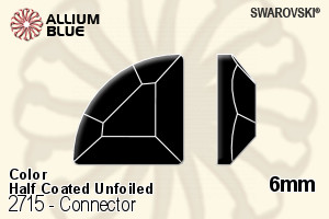 Swarovski Connector Flat Back No-Hotfix (2715) 6mm - Color (Half Coated) Unfoiled - Click Image to Close