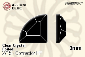 スワロフスキー Connector ラインストーン ホットフィックス (2715) 3mm - クリスタル 裏面アルミニウムフォイル - ウインドウを閉じる