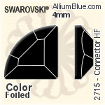 スワロフスキー Connector ラインストーン ホットフィックス (2715) 4mm - カラー 裏面アルミニウムフォイル