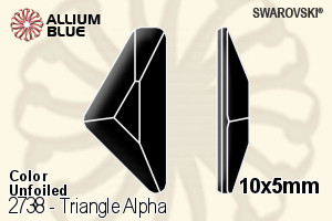 Swarovski Triangle Alpha Flat Back No-Hotfix (2738) 10x5mm - Color Unfoiled