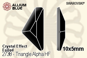 施华洛世奇 Triangle Alpha 熨底平底石 (2738) 10x5mm - 白色（半涂层） 铝质水银底 - 关闭视窗 >> 可点击图片