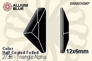 スワロフスキー Triangle Alpha ラインストーン (2738) 12x6mm - カラー（ハーフ　コーティング） 裏面プラチナフォイル - ウインドウを閉じる