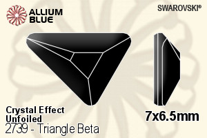 施华洛世奇 Triangle Beta 平底石 (2739) 7x6.5mm - 白色（半涂层） 无水银底 - 关闭视窗 >> 可点击图片
