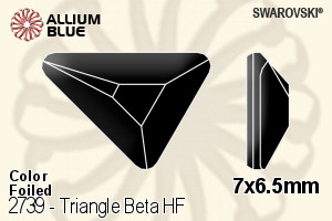 スワロフスキー Triangle Beta ラインストーン ホットフィックス (2739) 7x6.5mm - カラー 裏面アルミニウムフォイル