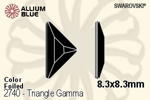 Swarovski Triangle Gamma Flat Back No-Hotfix (2740) 8.3x8.3mm - Color With Platinum Foiling - Haga Click en la Imagen para Cerrar