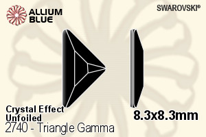 施华洛世奇 Triangle Gamma 平底石 (2740) 8.3x8.3mm - 白色（半涂层） 无水银底 - 关闭视窗 >> 可点击图片