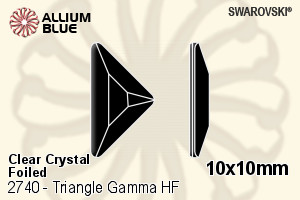 Swarovski Triangle Gamma Flat Back Hotfix (2740) 10x10mm - Clear Crystal With Aluminum Foiling - Click Image to Close