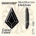 Swarovski Kite Flat Back No-Hotfix (2771) 6.4x4.2mm - Color With Platinum Foiling