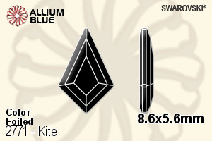 スワロフスキー Kite ラインストーン (2771) 8.6x5.6mm - カラー 裏面プラチナフォイル - ウインドウを閉じる