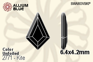 スワロフスキー Kite ラインストーン (2771) 6.4x4.2mm - カラー 裏面にホイル無し - ウインドウを閉じる