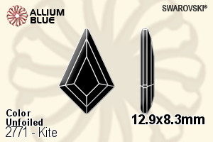 スワロフスキー Kite ラインストーン (2771) 12.9x8.3mm - カラー 裏面にホイル無し - ウインドウを閉じる