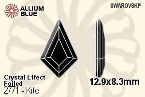 スワロフスキー Kite ラインストーン (2771) 12.9x8.3mm - クリスタル エフェクト 裏面プラチナフォイル - ウインドウを閉じる