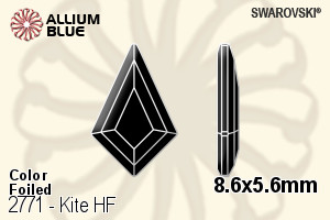 スワロフスキー Kite ラインストーン ホットフィックス (2771) 8.6x5.6mm - カラー 裏面アルミニウムフォイル - ウインドウを閉じる