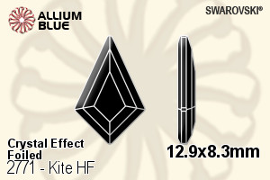 スワロフスキー Kite ラインストーン ホットフィックス (2771) 12.9x8.3mm - クリスタル エフェクト 裏面アルミニウムフォイル - ウインドウを閉じる