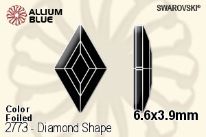 施華洛世奇 Diamond Shape 平底石 (2773) 6.6x3.9mm - 顏色 白金水銀底 - 關閉視窗 >> 可點擊圖片