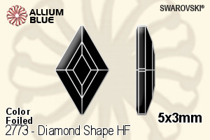 施华洛世奇 Diamond Shape 熨底平底石 (2773) 5x3mm - 颜色 铝质水银底