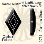 Swarovski Diamond Shape Flat Back Hotfix (2773) 9.9x5.9mm - Color With Aluminum Foiling