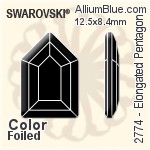 Swarovski Elongated Pentagon Flat Back No-Hotfix (2774) 12.5x8.4mm - Color With Platinum Foiling