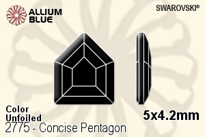 Swarovski Concise Pentagon Flat Back No-Hotfix (2775) 5x4.2mm - Color Unfoiled - Click Image to Close