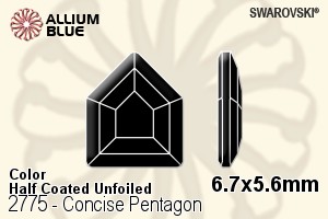 施華洛世奇 Concise Pentagon 平底石 (2775) 6.7x5.6mm - 顏色（半塗層） 無水銀底 - 關閉視窗 >> 可點擊圖片
