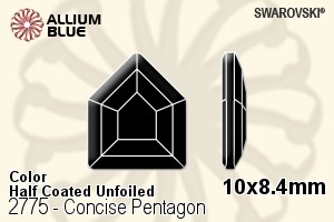 Swarovski Concise Pentagon Flat Back No-Hotfix (2775) 10x8.4mm - Color (Half Coated) Unfoiled - Haga Click en la Imagen para Cerrar