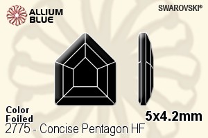 Swarovski Concise Pentagon Flat Back Hotfix (2775) 5x4.2mm - Color With Aluminum Foiling