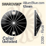 施華洛世奇 衛星 手縫石 (3200) 12mm - 顏色 無水銀底